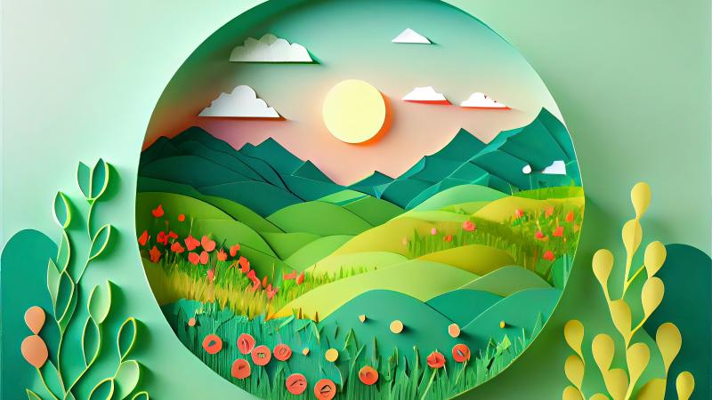 Paper Craft landscape